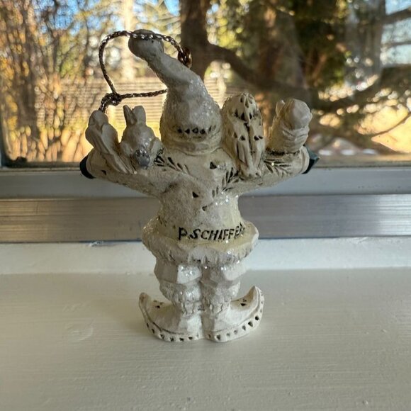 Vintage Pam Schifferl Winter White Santa with Woodland Animals Christmas Ornamen - Picture 2 of 9